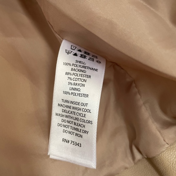 Amaryllis beige/blush faux leather jacket - Picture 4 of 10